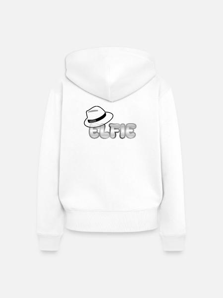 Vorname Elfie - Frauen Premium Bio Zip Hoodie - Weiß