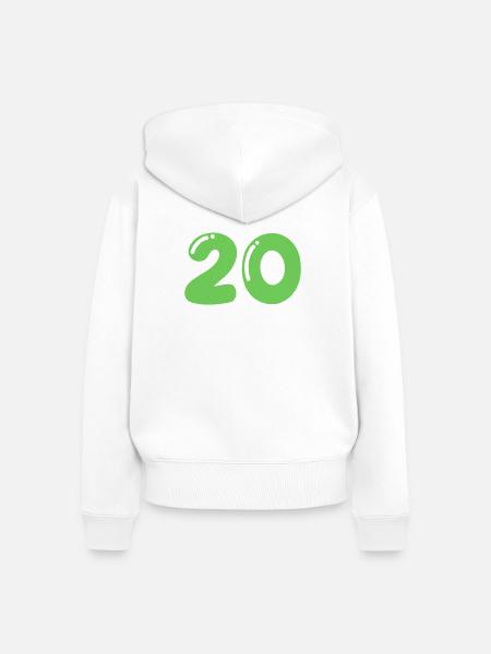 20- - Frauen Premium Bio Zip Hoodie - Weiß