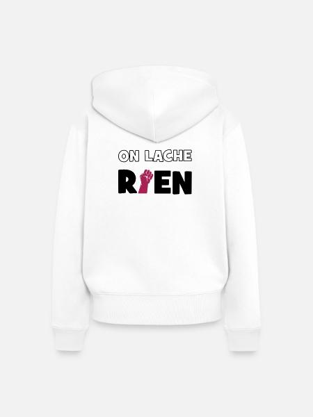Wir verlieren nichts! - Frauen Premium Bio Zip Hoodie - Weiß