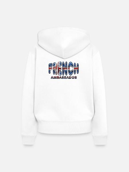 Englischer Botschafter - Frauen Premium Bio Zip Hoodie - Weiß