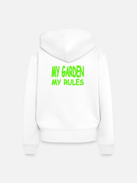Garten - Frauen Premium Bio Zip Hoodie - Weiß