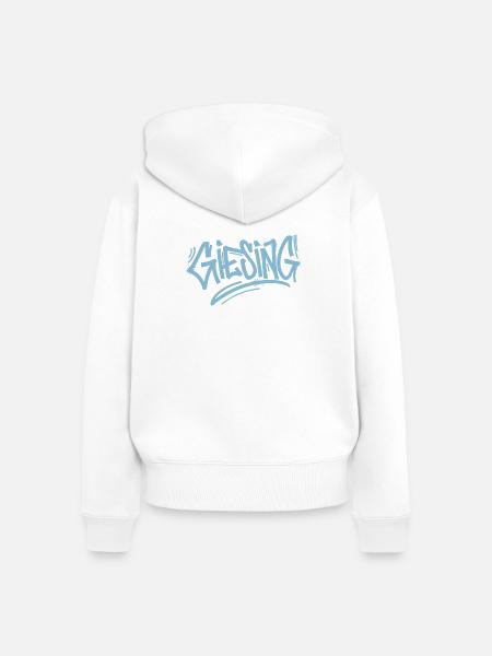 Giesing Graffiti - Frauen Premium Bio Zip Hoodie - Weiß