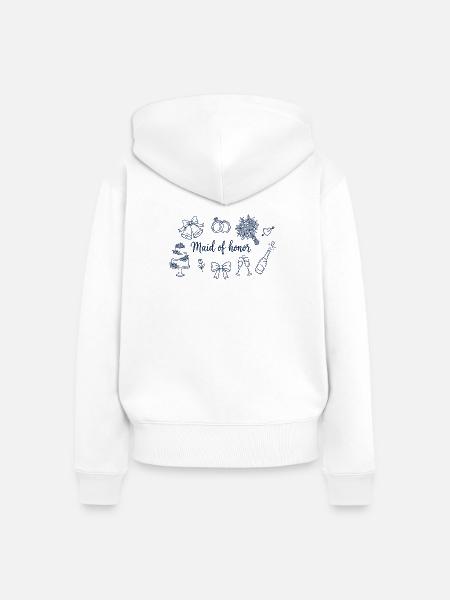 Hochzeit der Brautjungfern - Frauen Premium Bio Zip Hoodie - Weiß