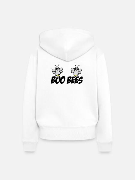 Boo Bienen v2 - Frauen Premium Bio Zip Hoodie - Weiß
