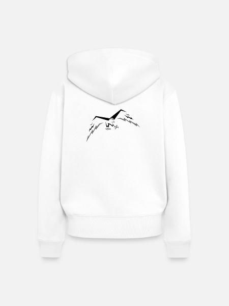 Flying Hawk - Frauen Premium Bio Zip Hoodie - Weiß