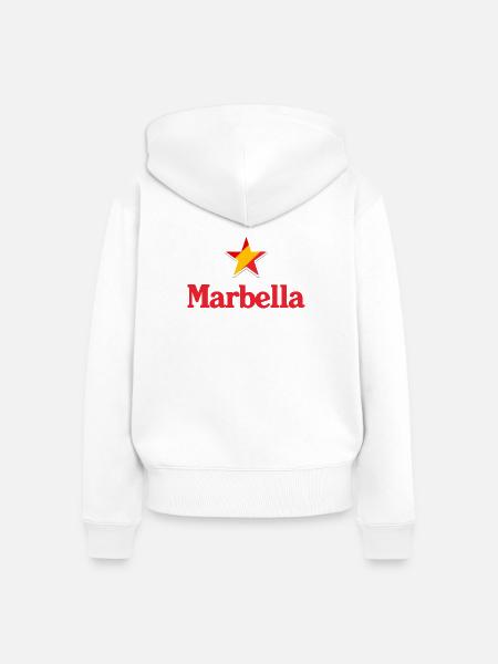 Stars Spaniens – Marbella - Frauen Premium Bio Zip Hoodie - Weiß