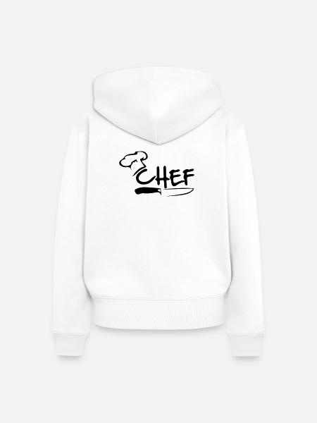 Chefkoch - Frauen Premium Bio Zip Hoodie - Weiß
