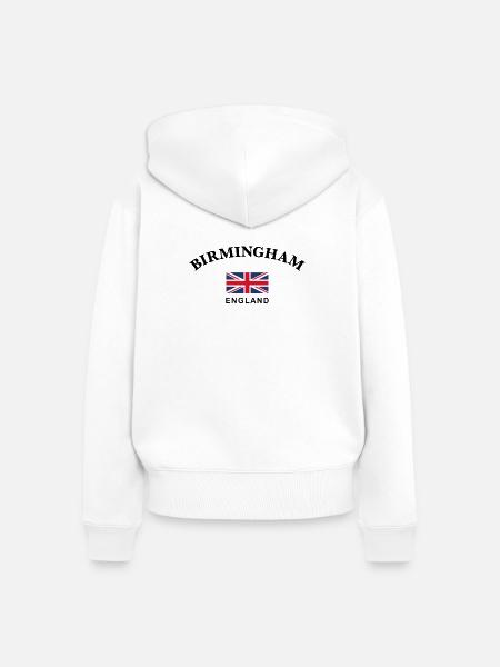 Birmingham, England - Frauen Premium Bio Zip Hoodie - Weiß