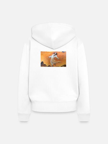 Der Tänzer - Frauen Premium Bio Zip Hoodie - Weiß