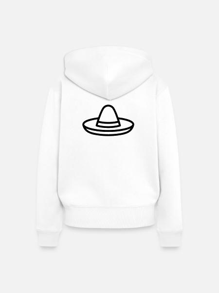 Mexikanischer Hut - Frauen Premium Bio Zip Hoodie - Weiß