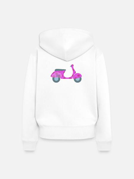 Roller Dots Punkte Frühling Italien Lebensfreude - Frauen Premium Bio Zip Hoodie - Weiß