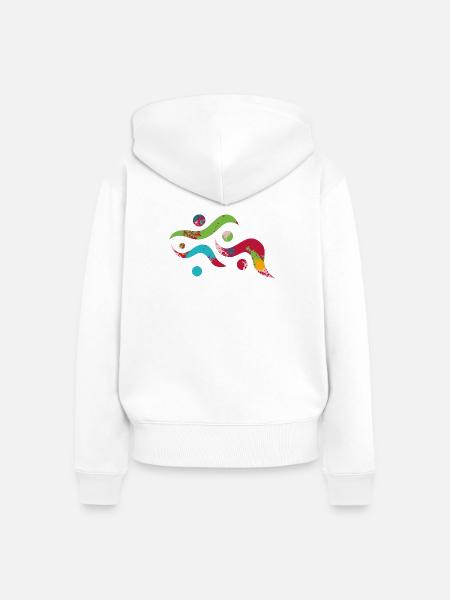 yoga-design_20 - Frauen Premium Bio Zip Hoodie - Weiß