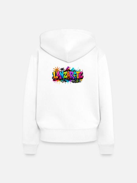 Lanzarote - Graffiti - Canary Islands - Kanaren - Frauen Premium Bio Zip Hoodie - Weiß