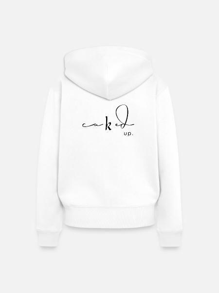 caked up print - Frauen Premium Bio Zip Hoodie - Weiß