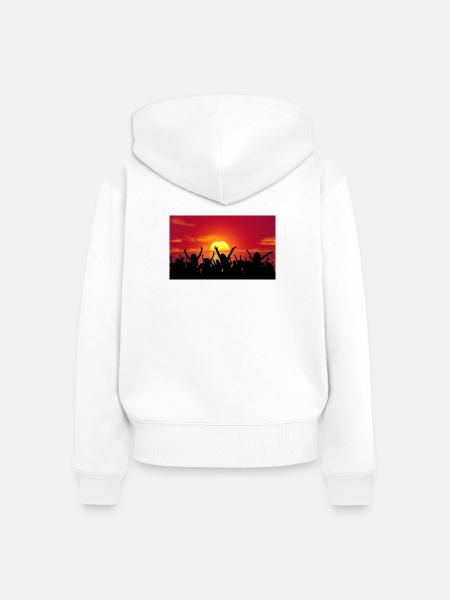 Feier - Frauen Premium Bio Zip Hoodie - Weiß