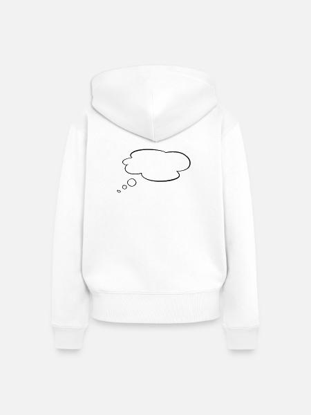 Gedankenblase - Frauen Premium Bio Zip Hoodie - Weiß