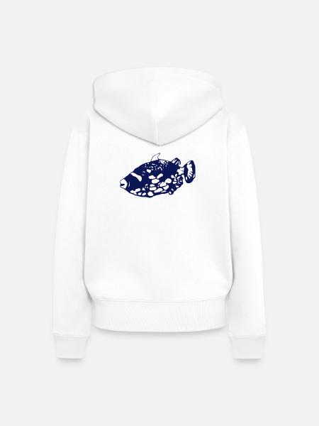 PANTHER SETZLING - Frauen Premium Bio Zip Hoodie - Weiß