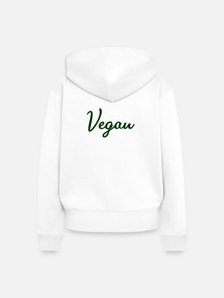 Vegan - Veganerin - Veganer - Frauen Premium Bio Zip Hoodie - Weiß