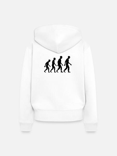 Zombie Evolution - Frauen Premium Bio Zip Hoodie - Weiß