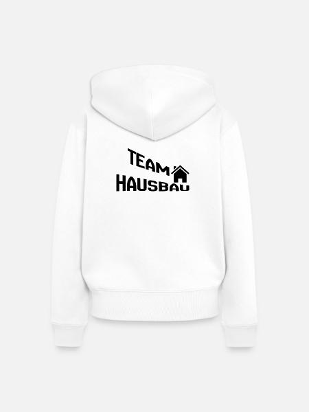 Team Hausbau - Frauen Premium Bio Zip Hoodie - Weiß