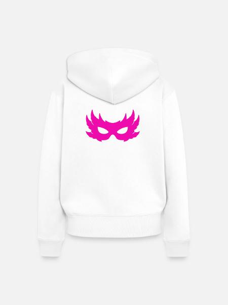 Venezianische Maske - Frauen Premium Bio Zip Hoodie - Weiß