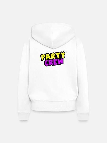 Party Crew - Frauen Premium Bio Zip Hoodie - Weiß