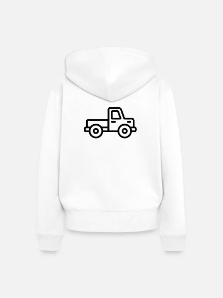 Lkw - Frauen Premium Bio Zip Hoodie - Weiß