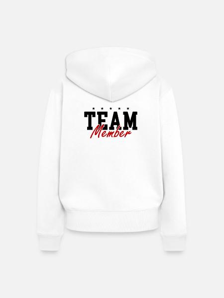 Team Mitglied - Frauen Premium Bio Zip Hoodie - Weiß