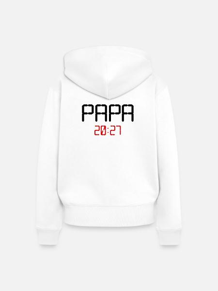 Baby Papa 2027 - Frauen Premium Bio Zip Hoodie - Weiß