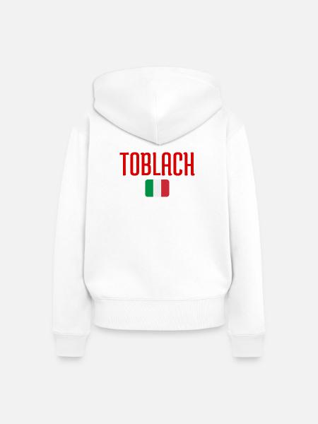 Italienische Flagge von Toblach - Frauen Premium Bio Zip Hoodie - Weiß