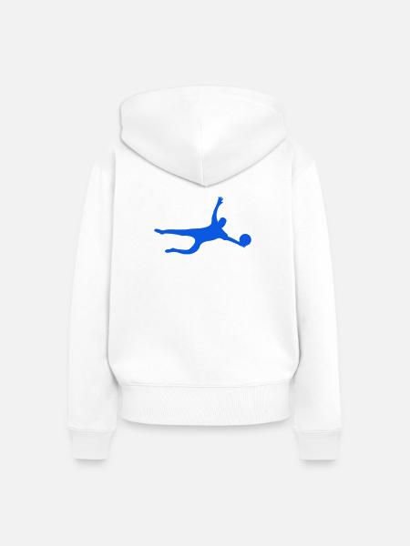 torwart - Frauen Premium Bio Zip Hoodie - Weiß