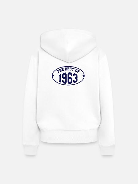 The Best of 1963 - Frauen Premium Bio Zip Hoodie - Weiß