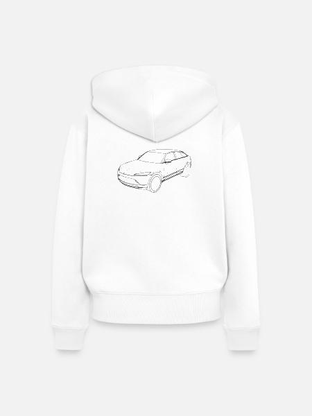 Mullen 5 - Frauen Premium Bio Zip Hoodie - Weiß