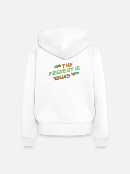 Das Geschenk gehört Ihnen - Frauen Premium Bio Zip Hoodie - Weiß