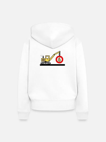 Bagger - Frauen Premium Bio Zip Hoodie - Weiß