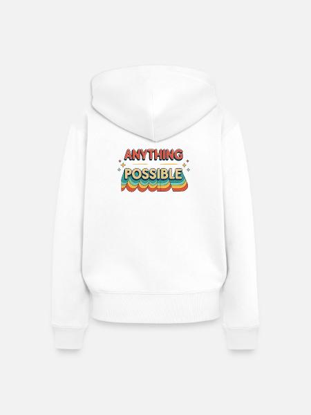 Alles Mögliche Retro Waves - Frauen Premium Bio Zip Hoodie - Weiß