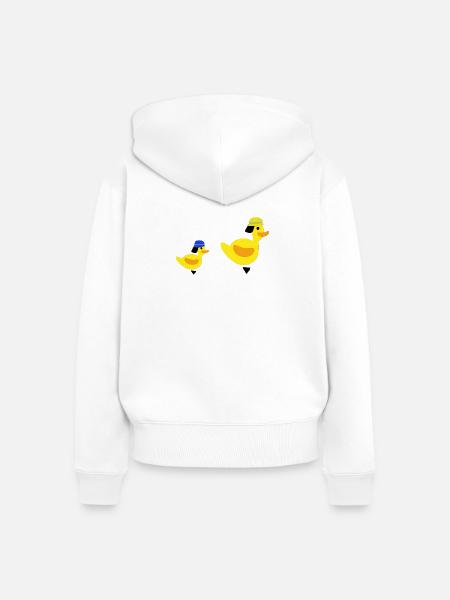 Feuerwehrenten - Bube - Frauen Premium Bio Zip Hoodie - Weiß