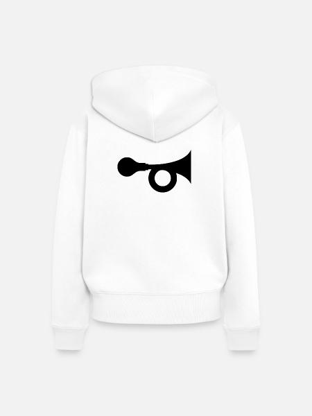 Hupe - Frauen Premium Bio Zip Hoodie - Weiß