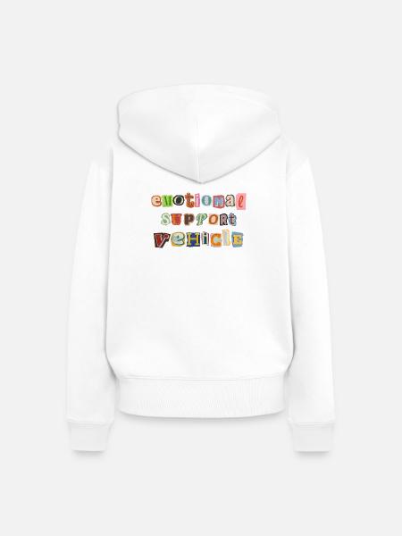Emotional Support Vehicle - Frauen Premium Bio Zip Hoodie - Weiß