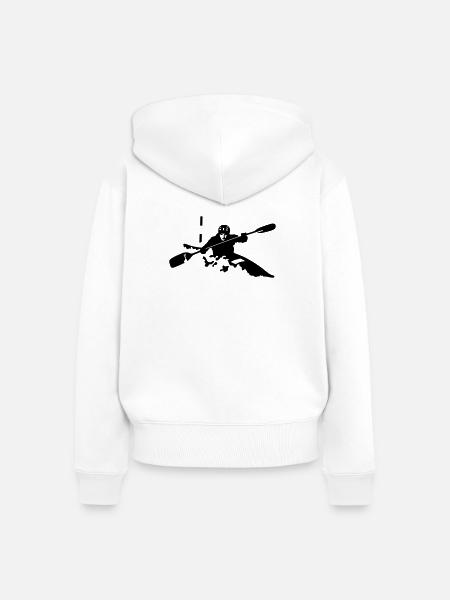 Kayak - Frauen Premium Bio Zip Hoodie - Weiß