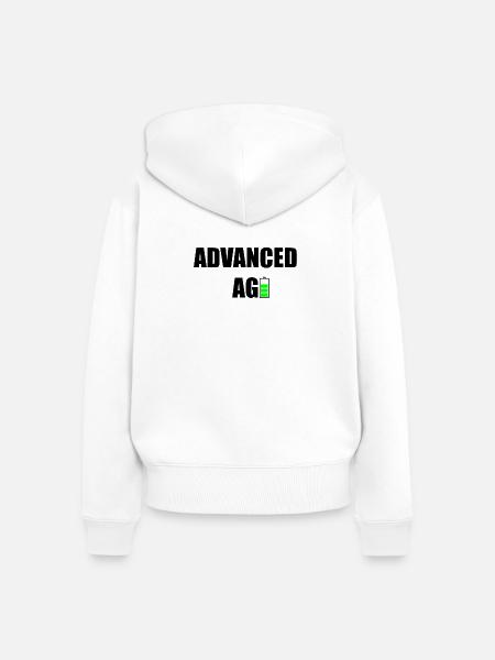 Advanced Age - Frauen Premium Bio Zip Hoodie - Weiß