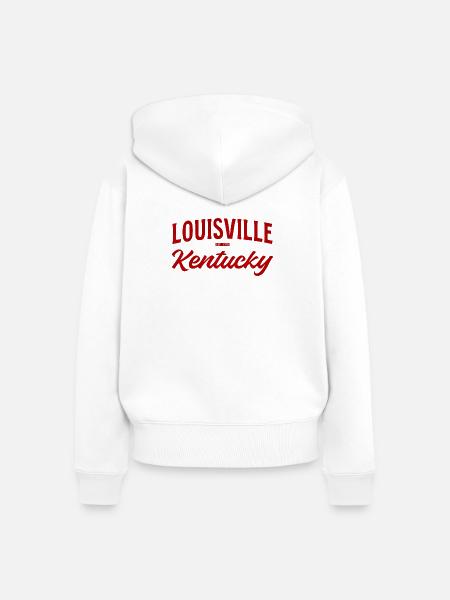 Louisville Kentucky Script - Frauen Premium Bio Zip Hoodie - Weiß
