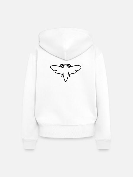 Motte 2 - Frauen Premium Bio Zip Hoodie - Weiß