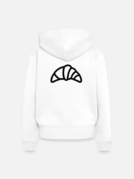 Halbmond - Frauen Premium Bio Zip Hoodie - Weiß