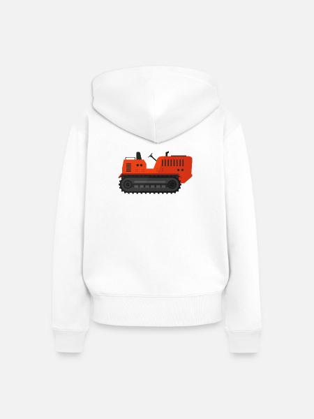 Raupenschlepper - Frauen Premium Bio Zip Hoodie - Weiß