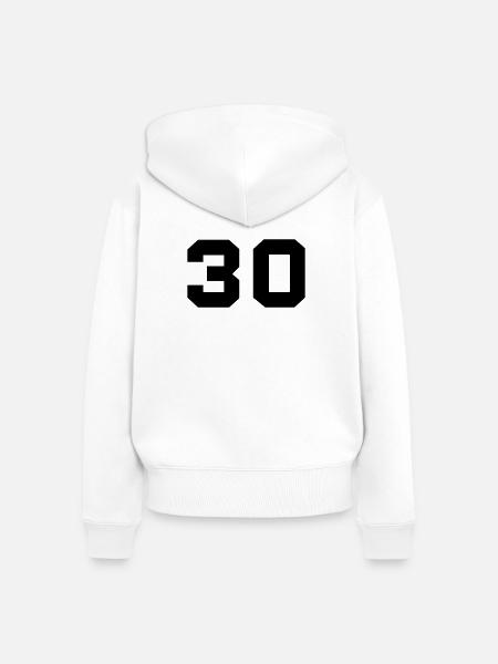30 - Frauen Premium Bio Zip Hoodie - Weiß