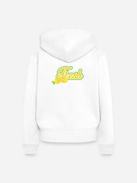 Fresh - Frauen Premium Bio Zip Hoodie - Weiß