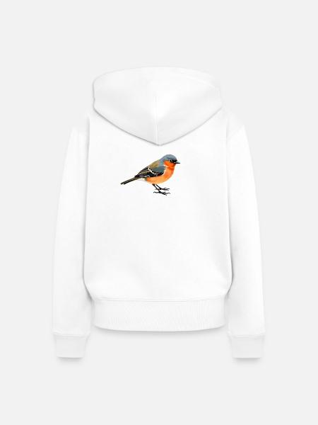 Buchfink - Frauen Premium Bio Zip Hoodie - Weiß