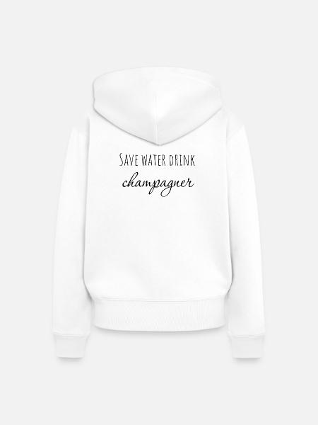 Save water... - Frauen Premium Bio Zip Hoodie - Weiß