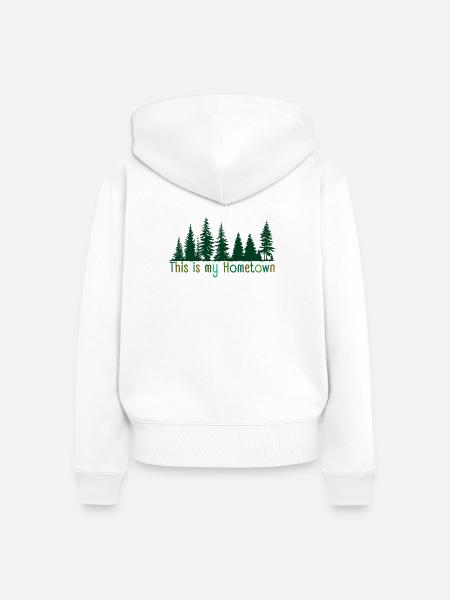 This is my Hometown - Frauen Premium Bio Zip Hoodie - Weiß